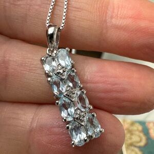 Sterling Silver Aquamarine Pendant